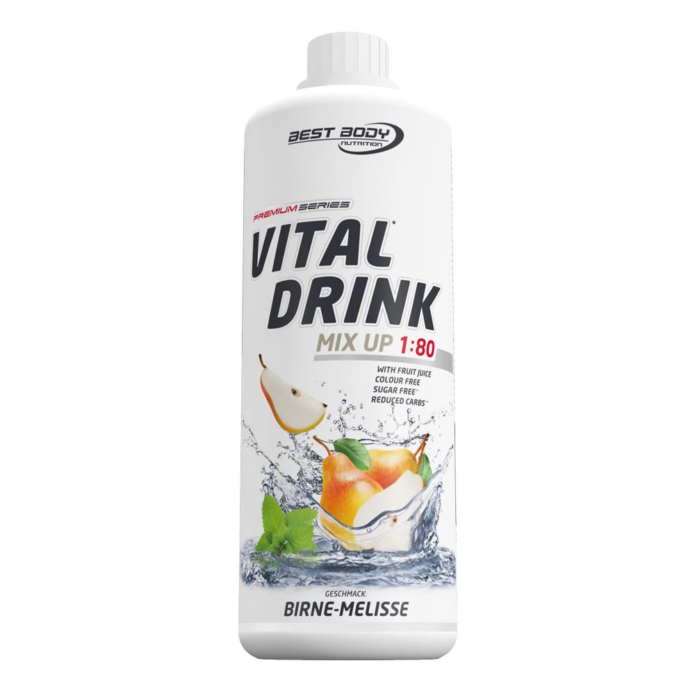 Best Body Nutrition Low Carb Vital Mineral Drink 1L Birne Melisse
