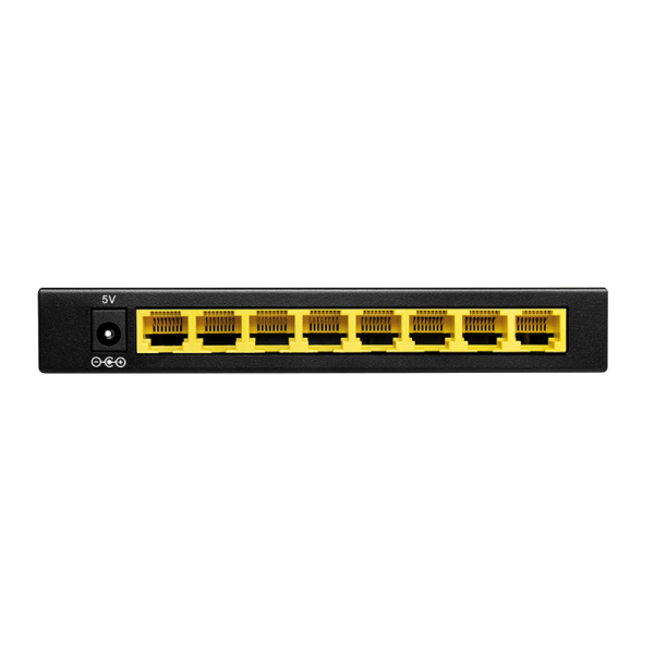8-Port Gigabit Desktop Netzwerk Switch Ethernet RJ45 LAN Verteiler HUB schwarz