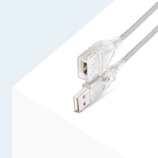 1,4m USB Verlängerung Kabel transparent USB A Stecker auf A Buchse High Speed